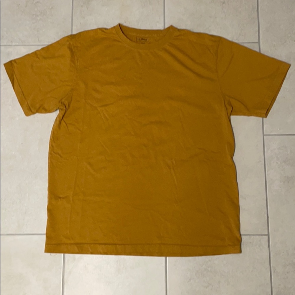 LL Bean mustard tshirt